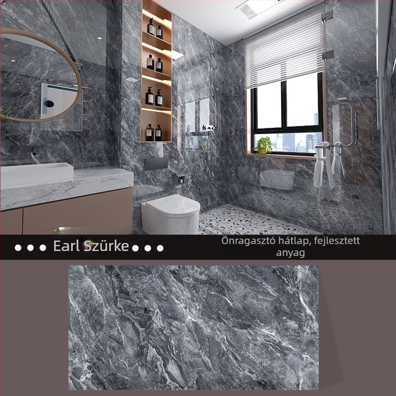 WC-matricák Vízálló falmatricák Fürdőszoba Fürdőszoba Szoba Fal Sérült Bőr Csúnya Csempe Matricák Alumínium Műanyag Board Öntapadós Tapéta