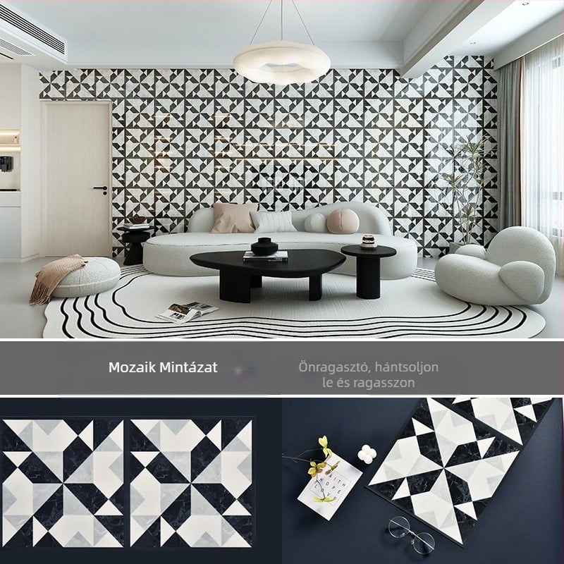 WC-matricák Vízálló falmatricák Fürdőszoba Fürdőszoba Szoba Fal Sérült Bőr Csúnya Csempe Matricák Alumínium Műanyag Board Öntapadós Tapéta