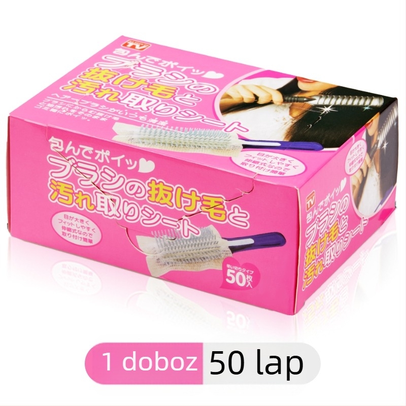 V45O légpárnás fésűtisztító háló masszázs légzsák fésű hajtisztító darab fésűvédő háló hordozható tisztítópapír 50