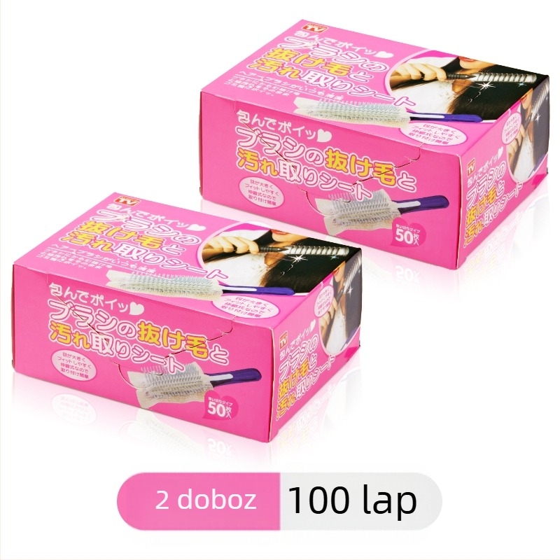 V45O légpárnás fésűtisztító háló masszázs légzsák fésű hajtisztító darab fésűvédő háló hordozható tisztítópapír 50