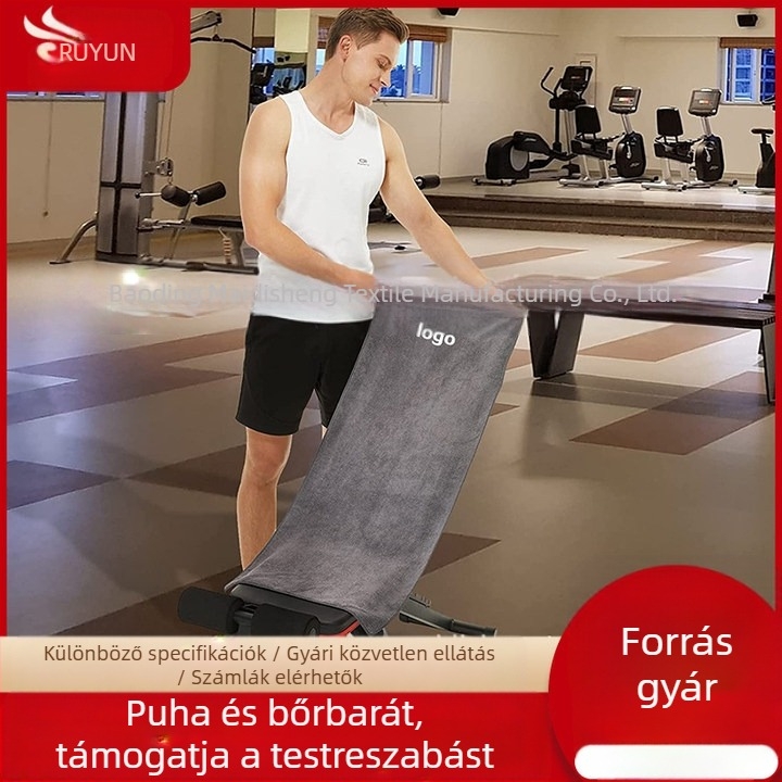 Határokon átnyúló fitnesz izzadságelnyelő törölköző edzőtermi párna törölköző izzadságtörlő gyorsan száradó törölköző puha, vastagított sporttörölköző nagykereskedelemben