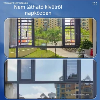 Napvédő hőszigetelő fólia ablaküveg matrica kukucskálásgátló árnyékoló erkély napellenző egyirányú perspektíva adatvédelmi fólia