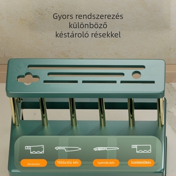 Népszerű késtartó, pálcikacső, multifunkcionális konyhai tárolóállvány, kés- és villatároló állvány