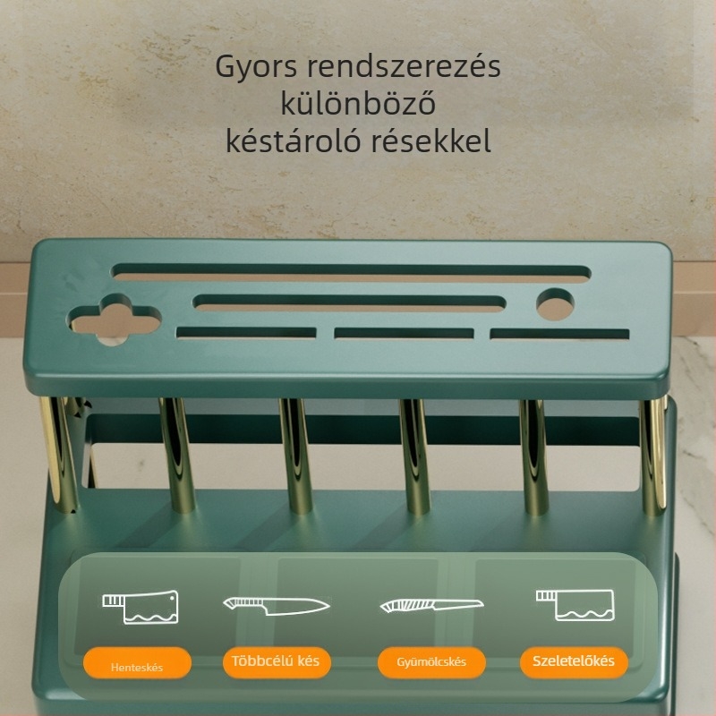 Népszerű késtartó, pálcikacső, multifunkcionális konyhai tárolóállvány, kés- és villatároló állvány