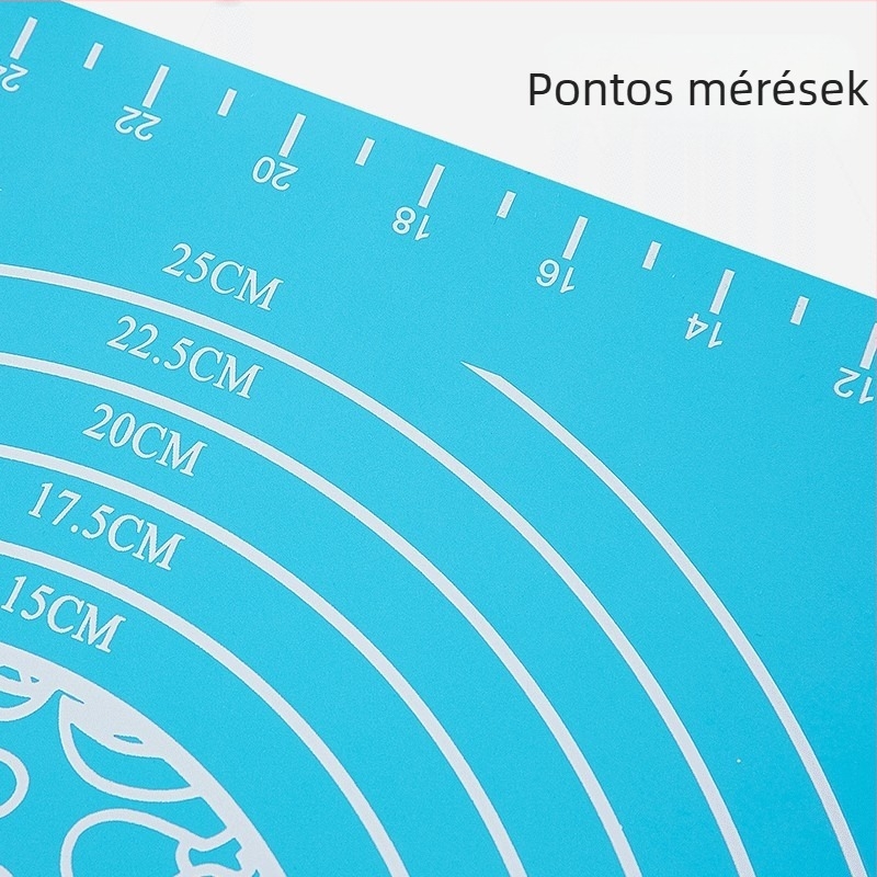 Határokon átnyúló szilikon dagasztószőnyeg sütőszőnyeg vastagított méretarányú szigetelt szilikonszőnyeg élelmiszeripari minőségű dagasztós sütőeszközök