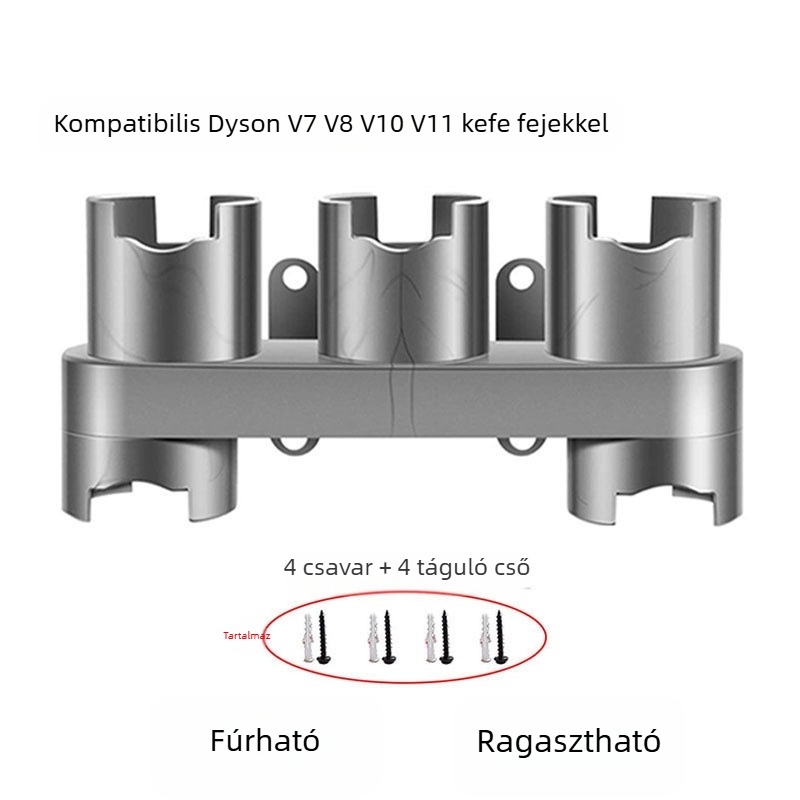 Dyson porszívóhoz alkalmas V6 szívófej tárolókonzol V7/V8 lyukmentes tartó V10/V11 öt lyukú, szegmentes tartozékok