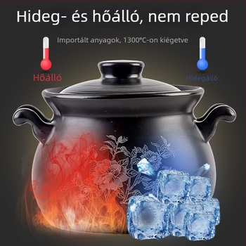 Kangshu kerámia lábas leveses fazék pörköltfazék lábas háztartási nagy kapacitású porcelán fazék zabkása fazék nyílt lángú közvetlen égésű hőálló gázedény