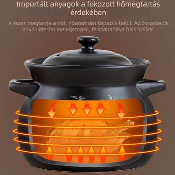 Kangshu kerámia lábas leveses fazék pörköltfazék lábas háztartási nagy kapacitású porcelán fazék zabkása fazék nyílt lángú közvetlen égésű hőálló gázedény