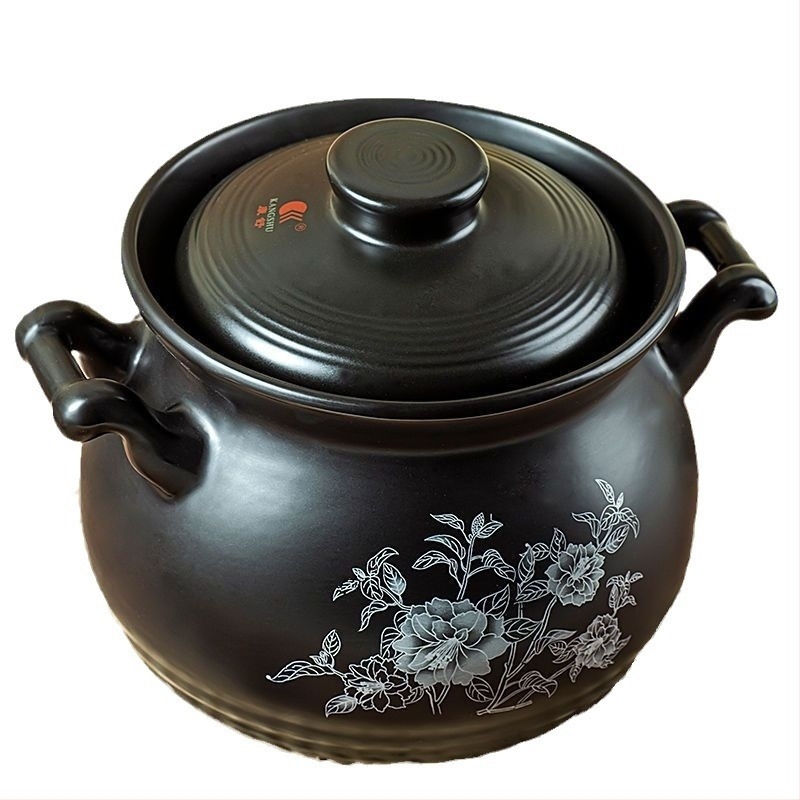 Kangshu kerámia lábas leveses fazék pörköltfazék lábas háztartási nagy kapacitású porcelán fazék zabkása fazék nyílt lángú közvetlen égésű hőálló gázedény