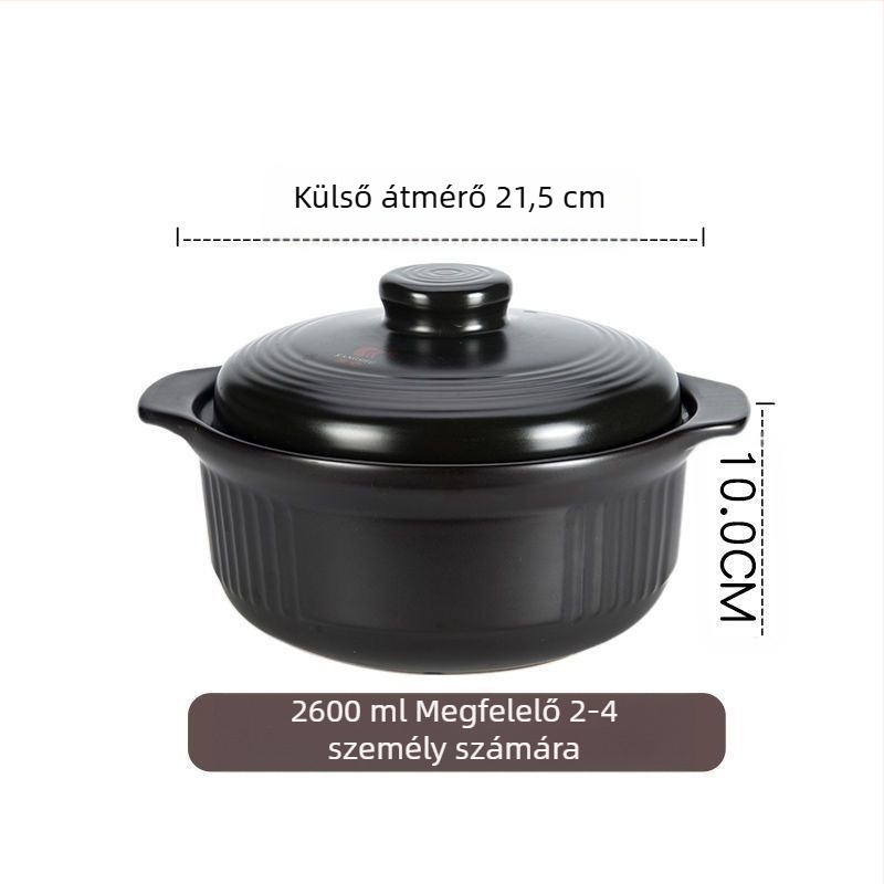 Kangshu kerámia lábas leveses fazék pörköltfazék lábas háztartási nagy kapacitású porcelán fazék zabkása fazék nyílt lángú közvetlen égésű hőálló gázedény