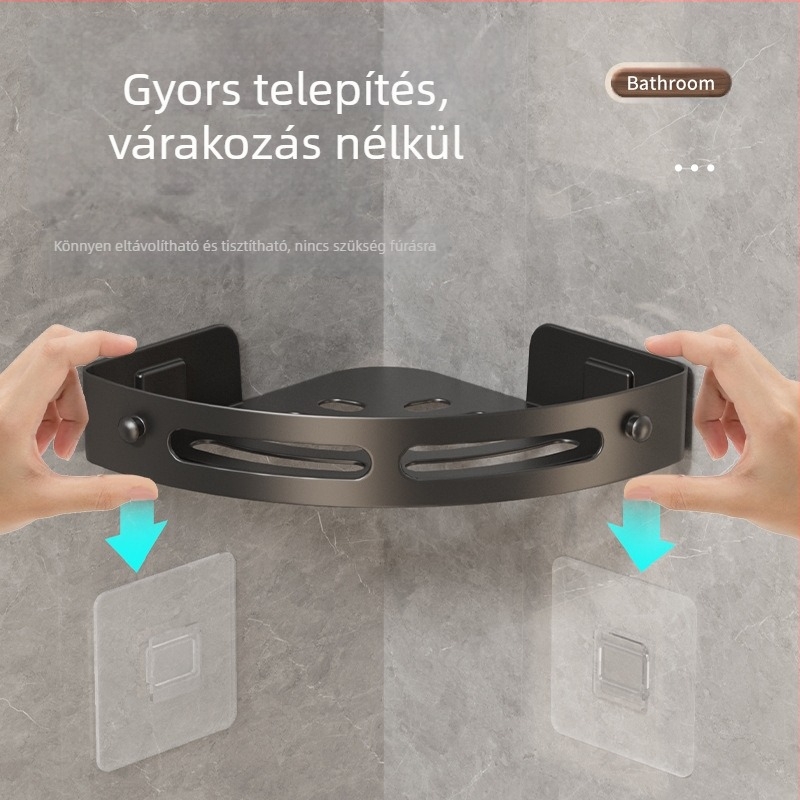 fürdőszobai háromszög alakú tárolóállvány fürdőszobai tárolóállvány fürdőszobai fürdőszobai tárolóállvány lyukasztás nélküli tárolóállvány törölközőtartó