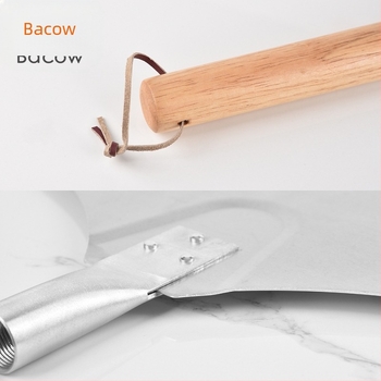 Sütőeszközök levehető nyéllel, spirális mintázattal, 30 cm-es pizzalapát, alumínium lapát, pizzaátadó lapát, fa nyéllel, pizzalapát