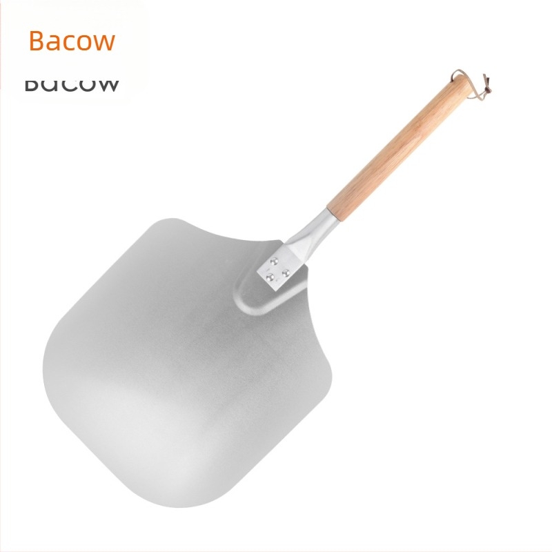 Sütőeszközök levehető nyéllel, spirális mintázattal, 30 cm-es pizzalapát, alumínium lapát, pizzaátadó lapát, fa nyéllel, pizzalapát