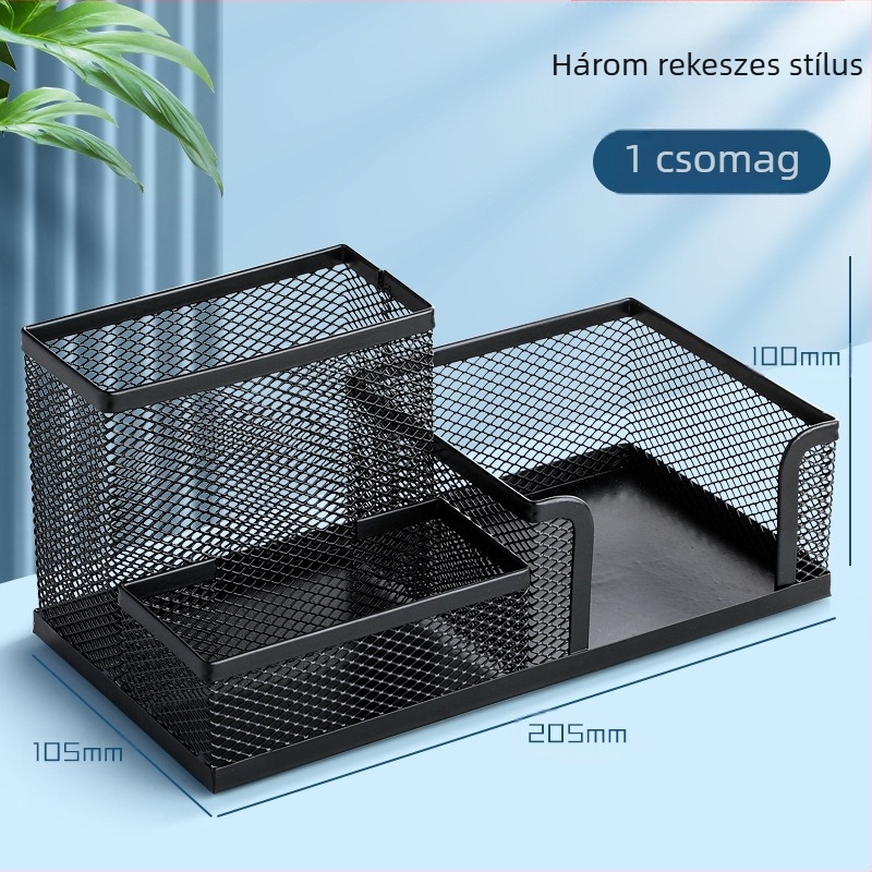 Többfunkciós fém tolltartó nagy kapacitással tolltartáshoz, diákpapírhoz, tolltartó, tolltartó tároláshoz, kreatív irodaszerek