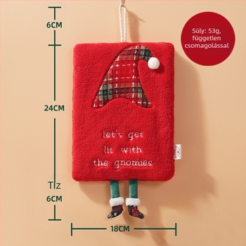 Karácsonyi törölköző, felakasztható, vastag korall gyapjú törölköző, konyhai nedvszívó, gyorsan száradó kendő, rajzfilm törölköző, új