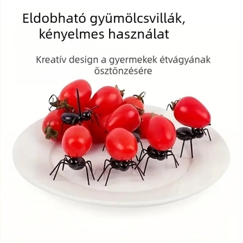 Határokon átnyúló, népszerű, gyermek rajzfilmfigura, hangya, gyümölcsvilla, Bento tábla, gyermek állatos uzsonna dekorációs tábla, gyümölcsbetét