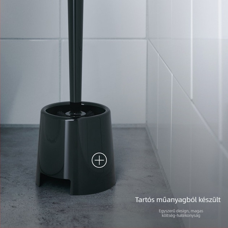 Bemun WC-kefe és kefetartó háztartási puha szőrű WC-kefe fekete fehér klinker tisztítókefe öltöny