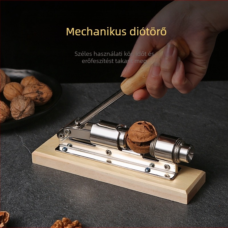 Yunfeng kézzel tolt mechanikus galvanizáló arany mechanikus diógép diócsipesz nyitott dióeszköz friss diócsipesz teljes kiőrlésű