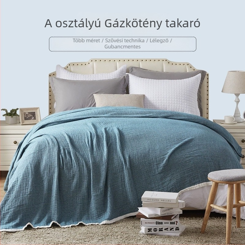 Forrás Gyártó Nagykereskedelmi Határokon Átnyúló Klasszikus Egyszínű Pamut Géz Takaró Többrétegű Törölköző Paplan Kanapé Takaró Légkondicionáló Paplan