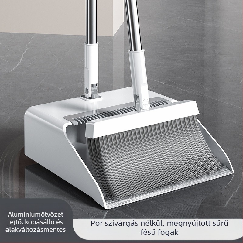 Seprű, szemeteslapát, kombinált háztartási seprő, tapadásmentes haj, összecsukható seprű, nagy alumíniumötvözetből készült szemeteslapát