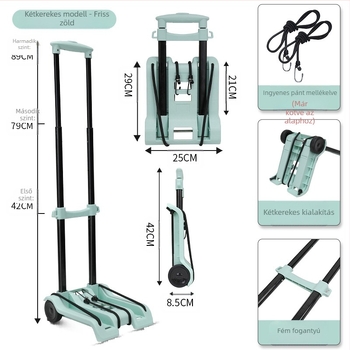 Gondosan válogatott háztartási élelmiszerbolt, expressz szállítókocsi, összecsukható rakománykezelő utánfutó, bevásárlókocsi, csomagtartó kocsi