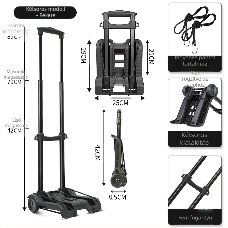 Gondosan válogatott háztartási élelmiszerbolt, expressz szállítókocsi, összecsukható rakománykezelő utánfutó, bevásárlókocsi, csomagtartó kocsi