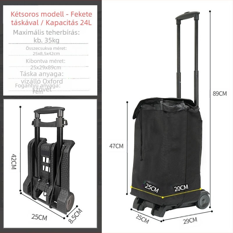 Gondosan válogatott háztartási élelmiszerbolt, expressz szállítókocsi, összecsukható rakománykezelő utánfutó, bevásárlókocsi, csomagtartó kocsi
