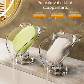 Pultlefolyó, lyukasztásmentes szappantartó, háztartási könnyű luxus tapadókorongos szappantartó, fürdőszobai szappantartó, fürdőszobai tárolóállvány