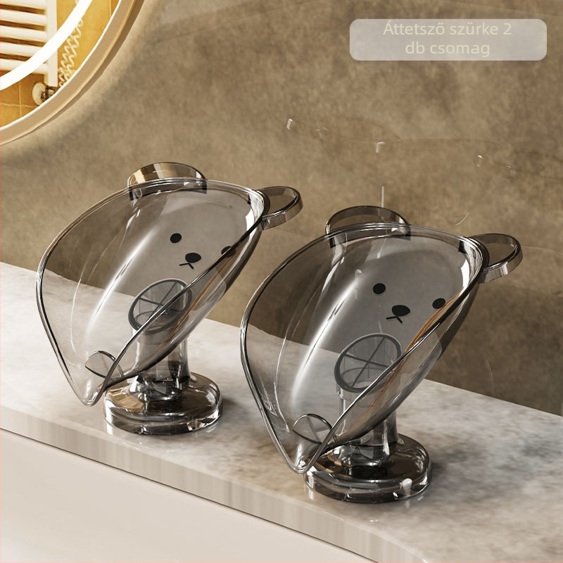 Pultlefolyó, lyukasztásmentes szappantartó, háztartási könnyű luxus tapadókorongos szappantartó, fürdőszobai szappantartó, fürdőszobai tárolóállvány