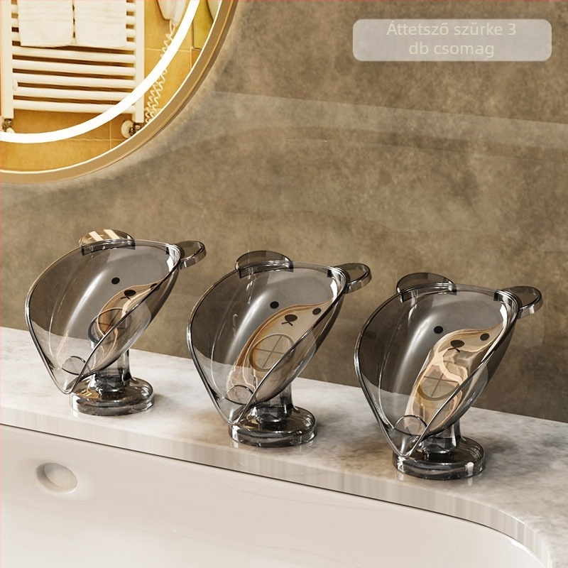 Pultlefolyó, lyukasztásmentes szappantartó, háztartási könnyű luxus tapadókorongos szappantartó, fürdőszobai szappantartó, fürdőszobai tárolóállvány