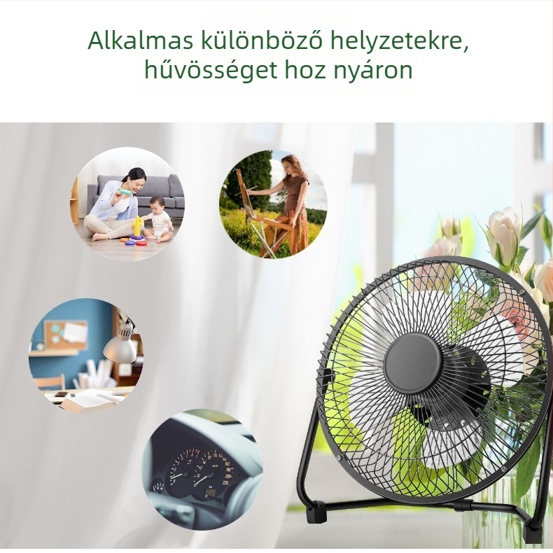 8 hüvelykes USB kis ventilátor vasművészeti kis elektromos ventilátor asztali kollégiumi irodai otthoni mini asztali ventilátor kefe nélküli motorral