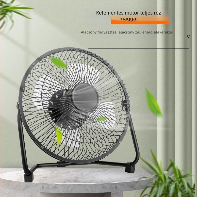 8 hüvelykes USB kis ventilátor vasművészeti kis elektromos ventilátor asztali kollégiumi irodai otthoni mini asztali ventilátor kefe nélküli motorral