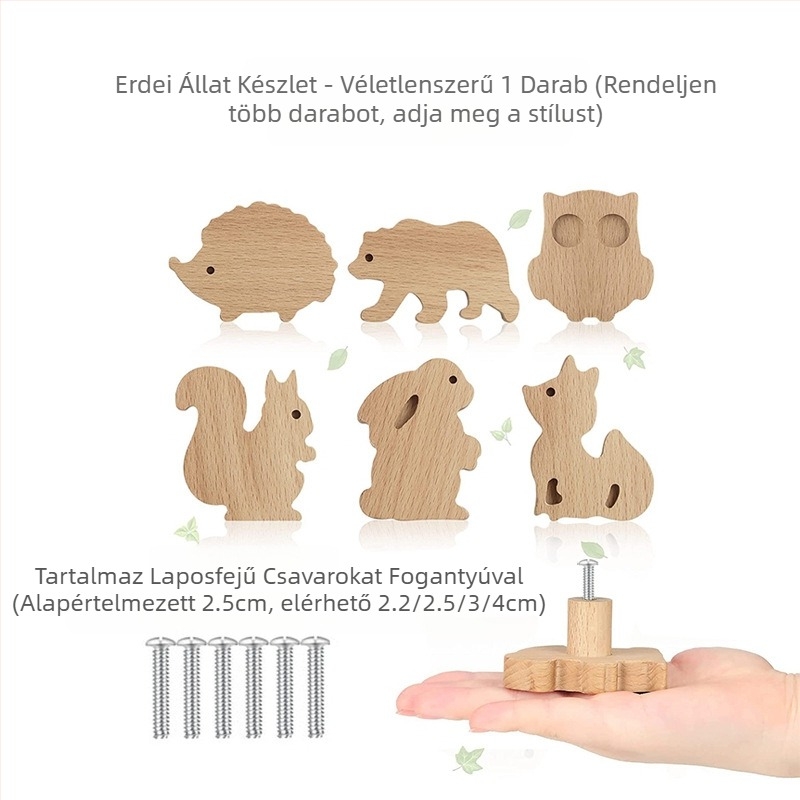 [Fogantyúkampó termékek, régi ügyfelek] Tömörfa rajzfilm fogantyú csillag hold felhők dinoszaurusz állatok mentes lyukasztás