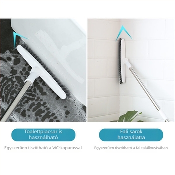 Forgatható háromszögletű sörtéjű padlókefe, hosszú nyelű padlókefe, résmentes fertőtlenítő réskefe, kemény sörtéjű tisztítókefe