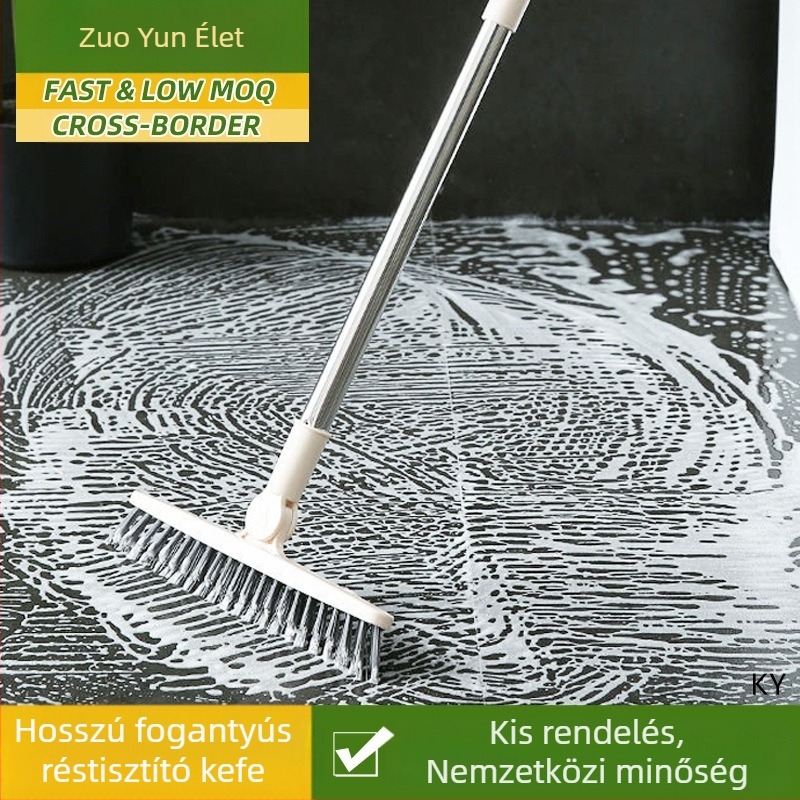 Forgatható háromszögletű sörtéjű padlókefe, hosszú nyelű padlókefe, résmentes fertőtlenítő réskefe, kemény sörtéjű tisztítókefe