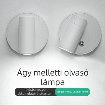 Vezeték nélküli újratölthető fali lámpa, vezeték nélküli mágneses vonzerő lámpa, éjszakai fény, hálószobai éjjeli olvasólámpa, hangulatlámpa, fali mosólámpa