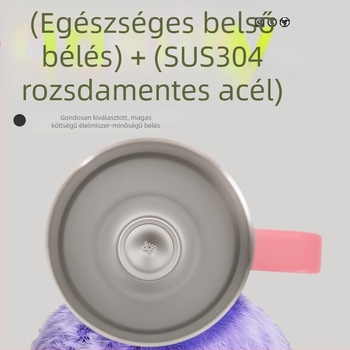 Gyermek Sanrio kreatív rajzfilm nagy kapacitású kültéri hordozható autóba szerelhető szigetelt meleg és hideg fogantyús pohár hordozható