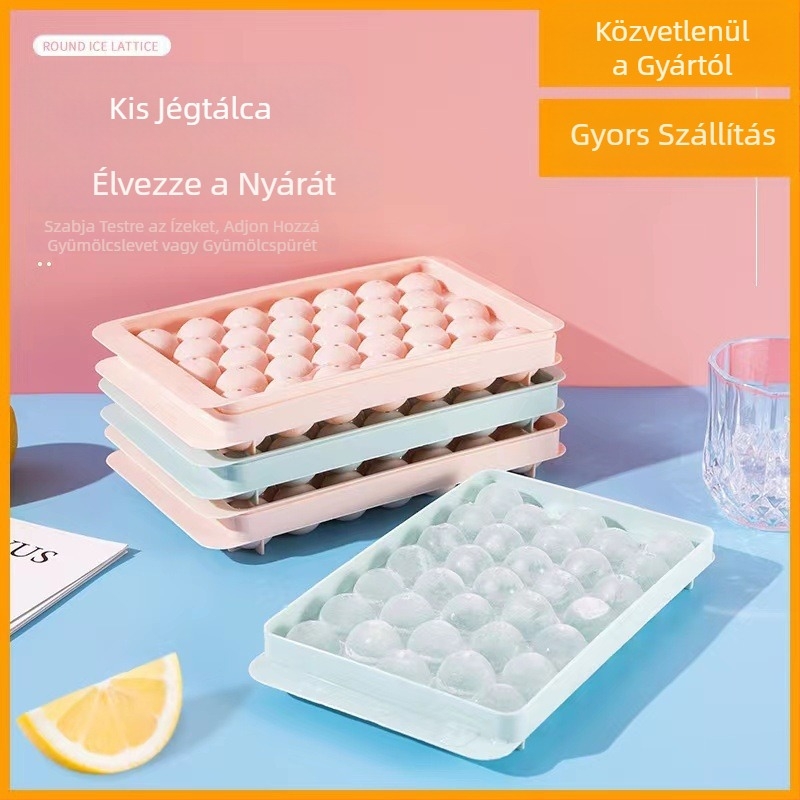 Kawashima House jégkockaforma nagy kapacitású szilikon jégkocka háztartási jégtároló jégdoboz fedéllel hűtőszekrényben fagyasztott jégkocka műtárgy