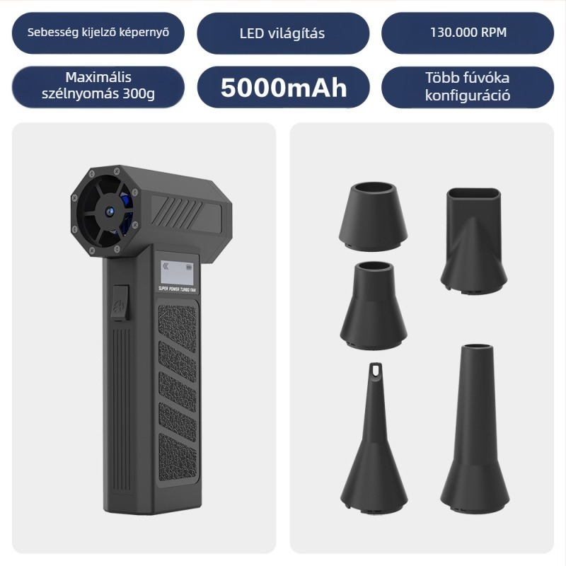 2025-ös határokon átnyúló új termék, erőszakos ventilátor, mikro turbóventilátor, nagy sebességű, feltöltött hurrikán hajszárító, porgyűjtő