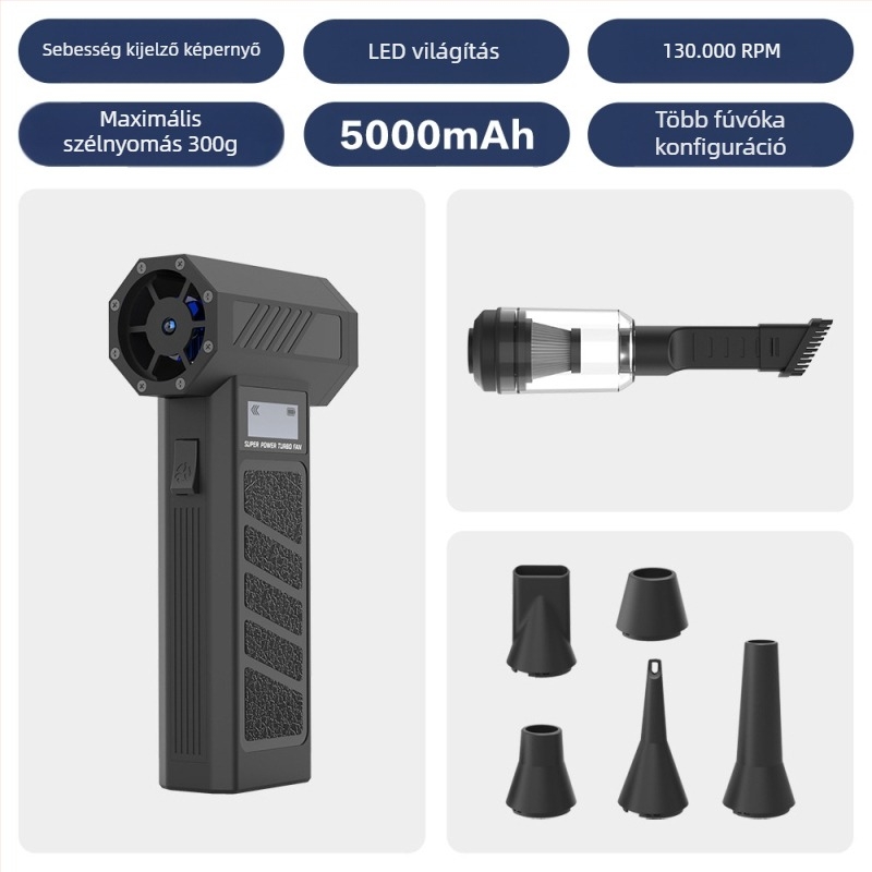 2025-ös határokon átnyúló új termék, erőszakos ventilátor, mikro turbóventilátor, nagy sebességű, feltöltött hurrikán hajszárító, porgyűjtő