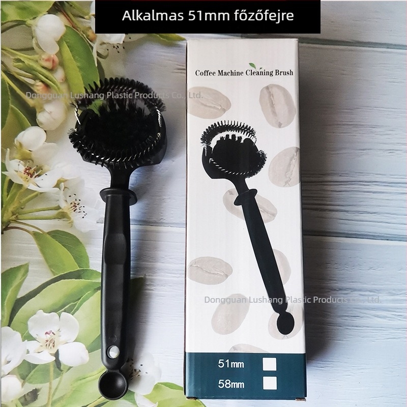 Olasz félautomata kávéfőzőgép tisztítókefe kávéfőzőfej ívtisztító kefe hosszú nyelű kefe kávéfőzőgép tartozékok