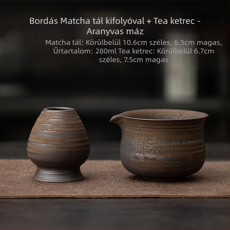 Japán stílusú kemencecserés retro kerámia matcha tál teás tál teás tál teás tál tea hely Song-dinasztia teás eszköz