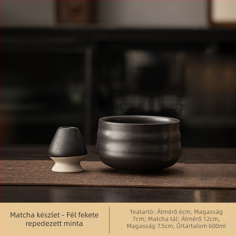 Japán stílusú kemencecserés retro kerámia matcha tál teás tál teás tál teás tál tea hely Song-dinasztia teás eszköz