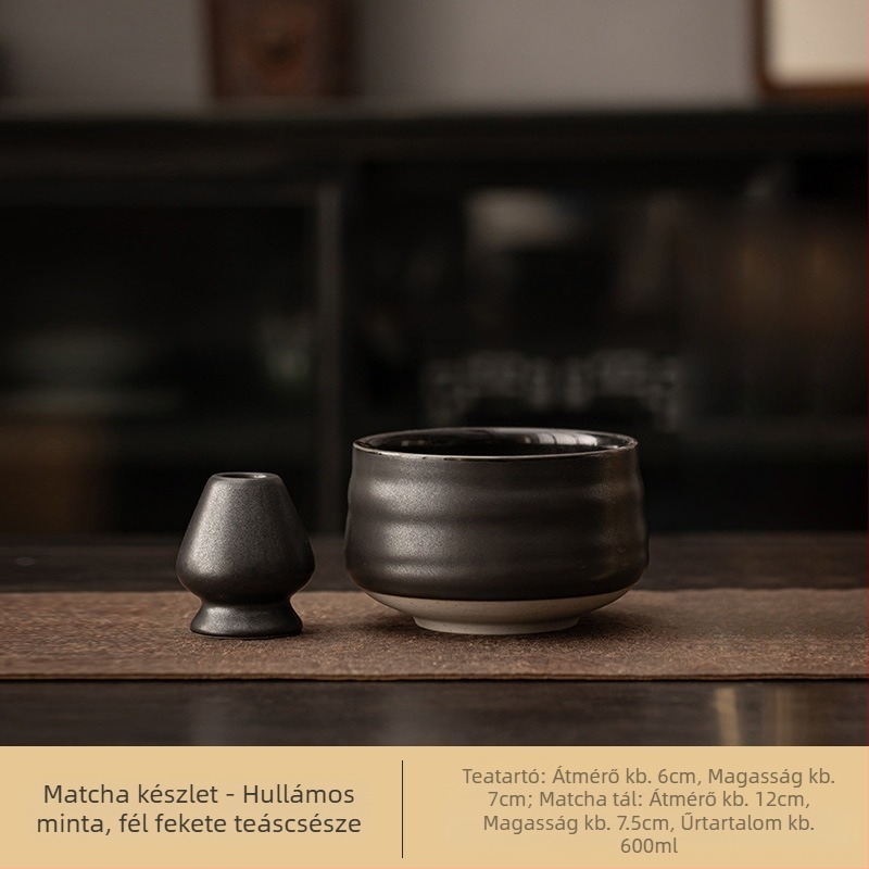 Japán stílusú kemencecserés retro kerámia matcha tál teás tál teás tál teás tál tea hely Song-dinasztia teás eszköz