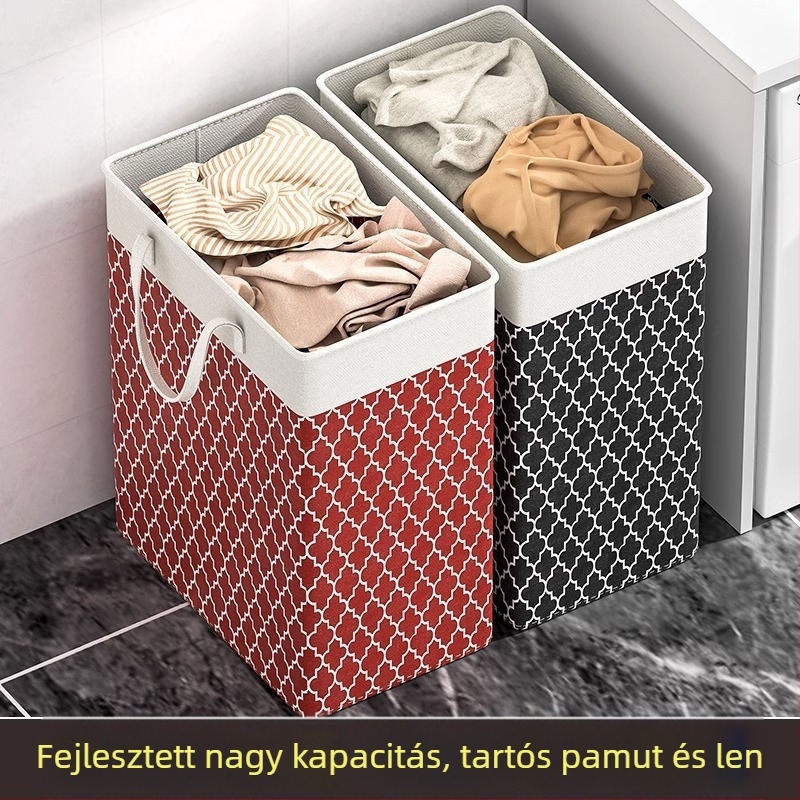 Szennyes ruhakosár háztartási nagy kapacitású fürdőszobai tárolókosár minta hordozható szövet szennyes ruhakosár szennyeskosár vízálló tárolótáska