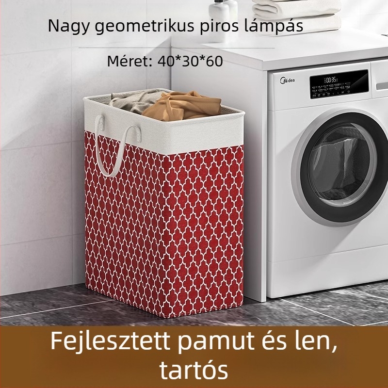Szennyes ruhakosár háztartási nagy kapacitású fürdőszobai tárolókosár minta hordozható szövet szennyes ruhakosár szennyeskosár vízálló tárolótáska