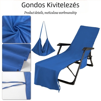 Európai és amerikai határokon átnyúló strandszék huzat hordozható mikroszálas víznedvszívó gyorsan száradó kopásálló zsebes gyártó közvetlen értékesítés nagykereskedelmi huzat