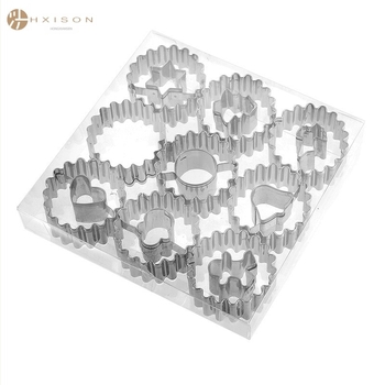 Rozsdamentes acél karácsonyi sütiforma 9 darabos készlet Fontaine lekváros sütiforma húsvéti cukortorta forma mézeskalács ember alakú forma