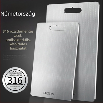 Vágódeszka Antibakteriális Penészálló Háztartási Rozsdamentes acél Gyümölcsvágódeszka Konyhai vágódeszka Zöldségvágó Ragadós vágódeszka Gördülő tányér Rozsdamentes acél