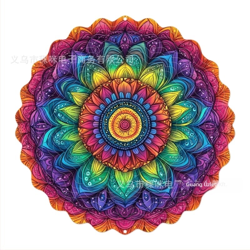 Határokon átnyúló, gyárilag közvetlen 3D-s forgó szélcsengő, színezhető, forgó szélcsengő, udvari kerti fém függődekoráció